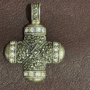 Sterling Maltese Marcasite cross